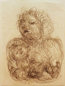 Con su hijo tardío de Paul Klee